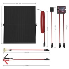 25W Solar Panel Kit with Smart MPPT Controller | 12V Waterproof Battery