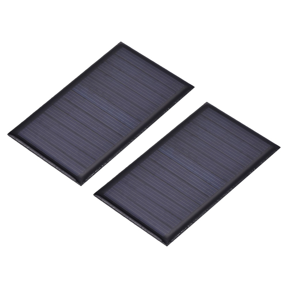 2Pcs 6V 0.36W 60mA Mini Polycrystalline Solar Panel 2.8×1.8″/72x45mm