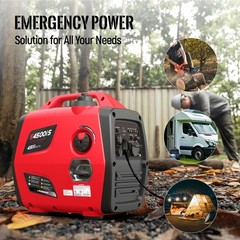 SIOKIUU 4500W Portable Generator Super Quiet Inverter Generator Ultra Lightwe…