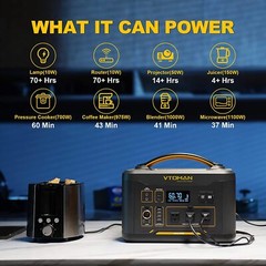 VTOMAN Jump 1500X Portable Power Station 1500W 828Wh LiFePO4 Battery Generator