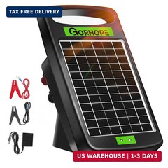 10 Miles Solar Electric Fence Charger,0.18J Powered 24-Hour Protection | Solar E