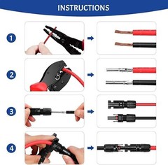6-12Pairs Solar Panel Cable Wire Connectors Set Crimper PV Crimping Pliers Tools