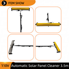 Electric Solar Panel Cleaner 3.5m Roller Brush 110V for Solar Maintenance Tool