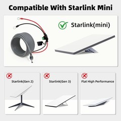 Starlink Mini Direct Battery Power Cable 3mâ€“ High-Performance DC Extension Co