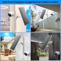 Upgraded Solar Panel Charger for Nest Camera – Waterproof, 13.1ft Cable, Fast Ch
