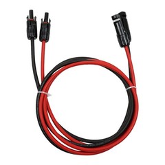 1 Pair 5ft 10AWG Black + Red Solar Panel Extension Cable Wire Connector