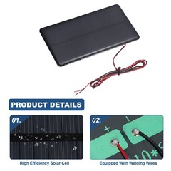 6V 1.26W 210mA Mini Solar Panels with Cable, 133 x 73mm