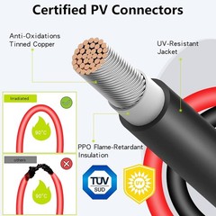 Flexible Solar Connector Cable for Efficient Power Distribution, 2 to 4 Panels