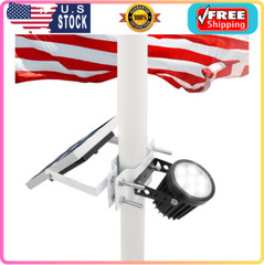 APONUO Solar Flagpole Light, 2 Brightness, IP65 Waterproof for Flag Poles