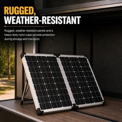 130W Off-Grid Solar Panel with Adjustable Legs – Lightweight & Portable Solution