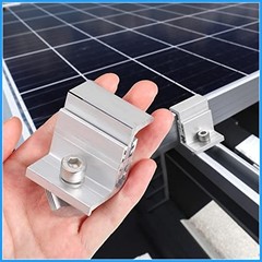 YOUEON 10 Pack Solar Panel End Clamps 35-50mm Adjustable, Aluminum Z Bracket …