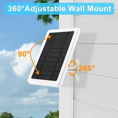 Solar Panel for Ring Camera(2Nd Generation), 2 Pack 5W Solar Panel with 10FT/3M