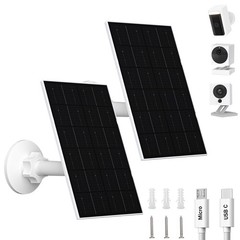 FUTUREZEN 4W Solar Panel for WYZE Cameras USB-C Micro USB Solar Charger Compatib
