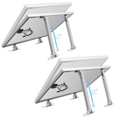 2 Sets (4Pcs) Solar Panel Mounting Brackets – Adjustable Solar Panel Tilt Mou…