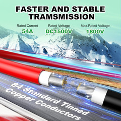 2X100Ft Solar Wire 10AWG， Solar Panel Cable Tinned Copper PV Wire for Outdoor Ca