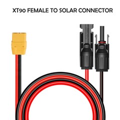 10 AWG Solar Panel Extension Cable Wire (XT60/XT90 FEMALE to Solar Connector)