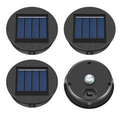 ELUTENG Solar Light Replacement Top 4 Pack (Top Size 3.15 inch, Bottom Size 2.83