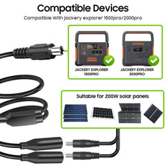 DC8020 Male to DC 8MM/DC7909 Female Compatible with Jackery Explorer 1500 2000 P