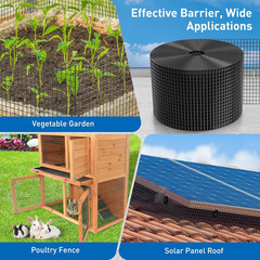 ZeroPone 8inch x 100ft Solar Panel Bird Guard, Critter Guard for Solar Panels wi