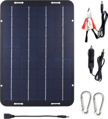 30W Solar Panel 18V Trickle Charger Battery Charger Kit Maintainer Boat Car RV