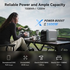 Dabbsson 1000L Portable Power Station 1008Wh 1200W Generator w/210W Solar Panel