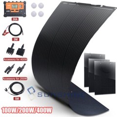 400W 200W Flexible 12V Power Solar Panel Mono Home RV Rooftop Camping Off-Grid