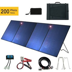 200W Portable Solar Panel Kit Battery Charger Generator Foldable Camping RV Car