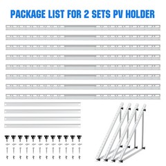 PFCTART 2 Set 46.5 inch Solar Panel Mount Brackets Adjustable Tilt Mount Bracket