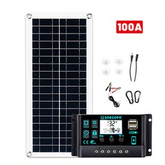Solar System Solar Panel with 10A-100A Solar Controller Dual USB Output 16VYk