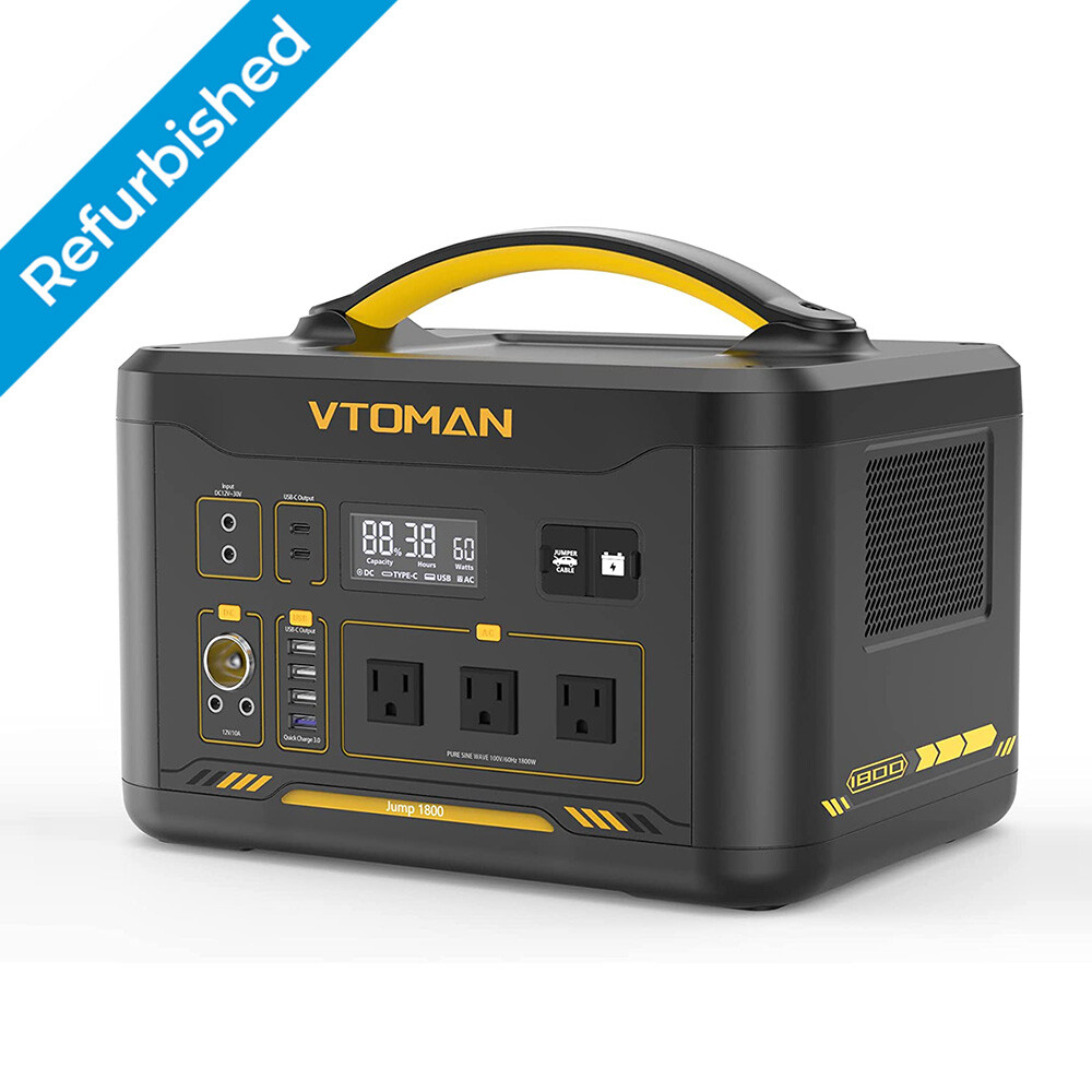 VTOMAN Jump 1800 Portable Power Station 1800W 1548Wh LFP Generator