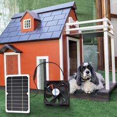 6W 5V Solar Panel with Fan Ventilator Chicken Coops Solar Fan Solar Cell S5D6