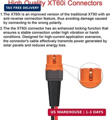 ELFCULB 10AWG 2FT Solar to XT60i Cable 2 10 25 35 50 75 100FT Solar Connector to