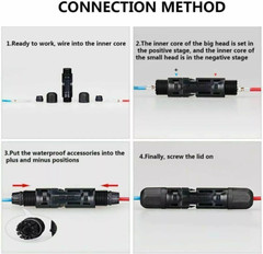 10/20/50/100/200 Pairs Solar Cable Connectors Male Female Waterproof MC4 Kit