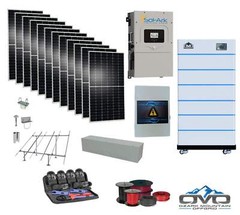 6KW Complete Offgrid Solar Kit – 15K Sol-Ark Inverter + 30.72KW OMO Stack Lithiu