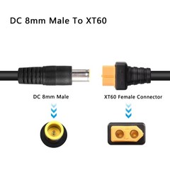 DC 8mm to XT60 Power Cable 14AWG DC 7909 Male to XT60 Female Adapter Cable fo…