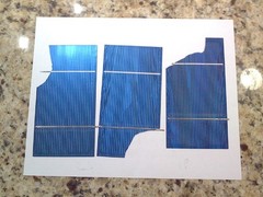 3×6 SOLAR CELLS (73) & tabbing wire BROKEN/Chipped