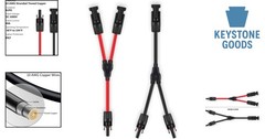Solar Panel Y Branch Parallel Adapter 10AWG – Red & Black Connectors