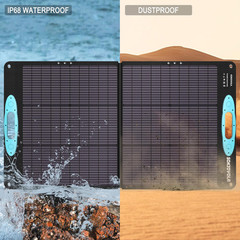 100W ETFE Foldable Solar Panel IP68 Waterproof High Efficiency Camping RV