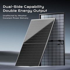 High Efficiency Bifacial Solar Panel Monocrystalline Waterproof Durable Off-Grid