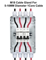 DC Circuit Breaker Box Cover with UV-Proof, 20 Amp Electrical Power Distribut…