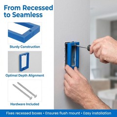 6 Pcs Outlet Box Extender Plastic Electrical Extension Accessory for Switches