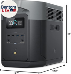 Portable Power Station DELTA 2 Max, 2400W LFP Solar Generator, Full Charge in 1