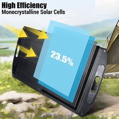 100W Portable Foldable Solar Panel Self-supporting For Outdoor Camping Van Trip