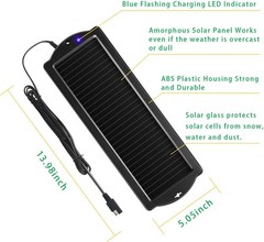12V Solar Battery Trickle Charger Maintainer