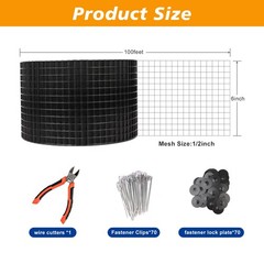 Comfality Solar Panel Bird Guard Black PVC1/2 inch 6in * 100FT Anti Bird roll…