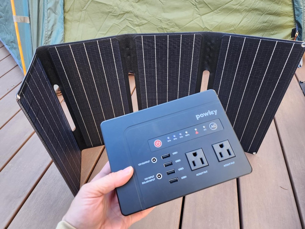 Open Box 146Wh 200W Portable Power Station Solar Generator with 40W Solar Panel