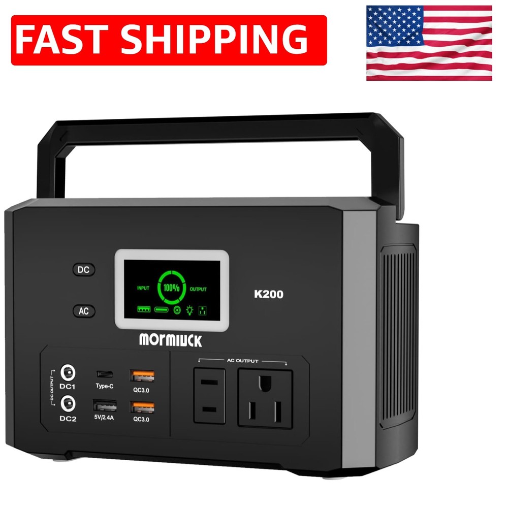 Compact 200W Power Station: Multi-output Convenience for Camping & Emergencies