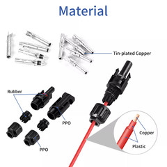 10/20/50/100/200 Pairs Solar Cable Connectors Male Female Waterproof MC4 Kit