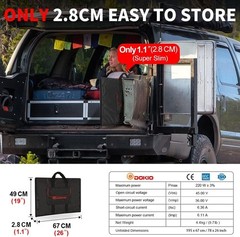 200W Solar Panel + PWM Controller | Compact Foldable Design