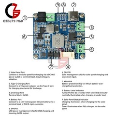 6-24V Solar Panel Power Management Module 5V 3A Supports MPPT, PD QC FCP SFCP